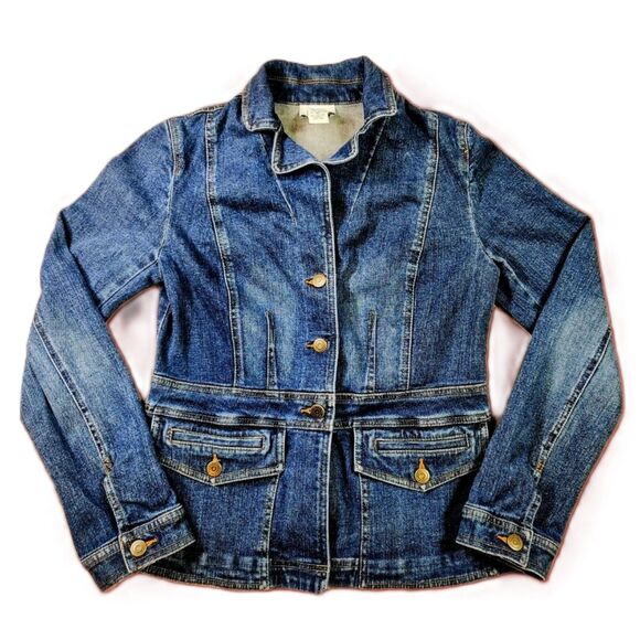 LOFT Jackets & Blazers - Ann Taylor LOFT Women’s Stretch Denim Jacket Size 6 Blue Jean Button Front